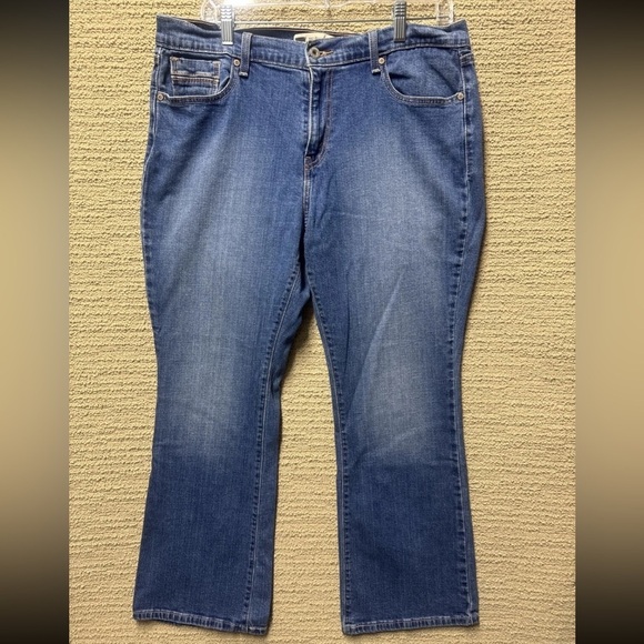 Levi's Denim - Levis 515 Jeans Womens 14 Short Boot Cut Mid Rise Dark Wash Denim